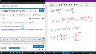 Trigonometry - HW#5 Question #17 & Precalculus - HW#4 Question #29 - MyLab Math