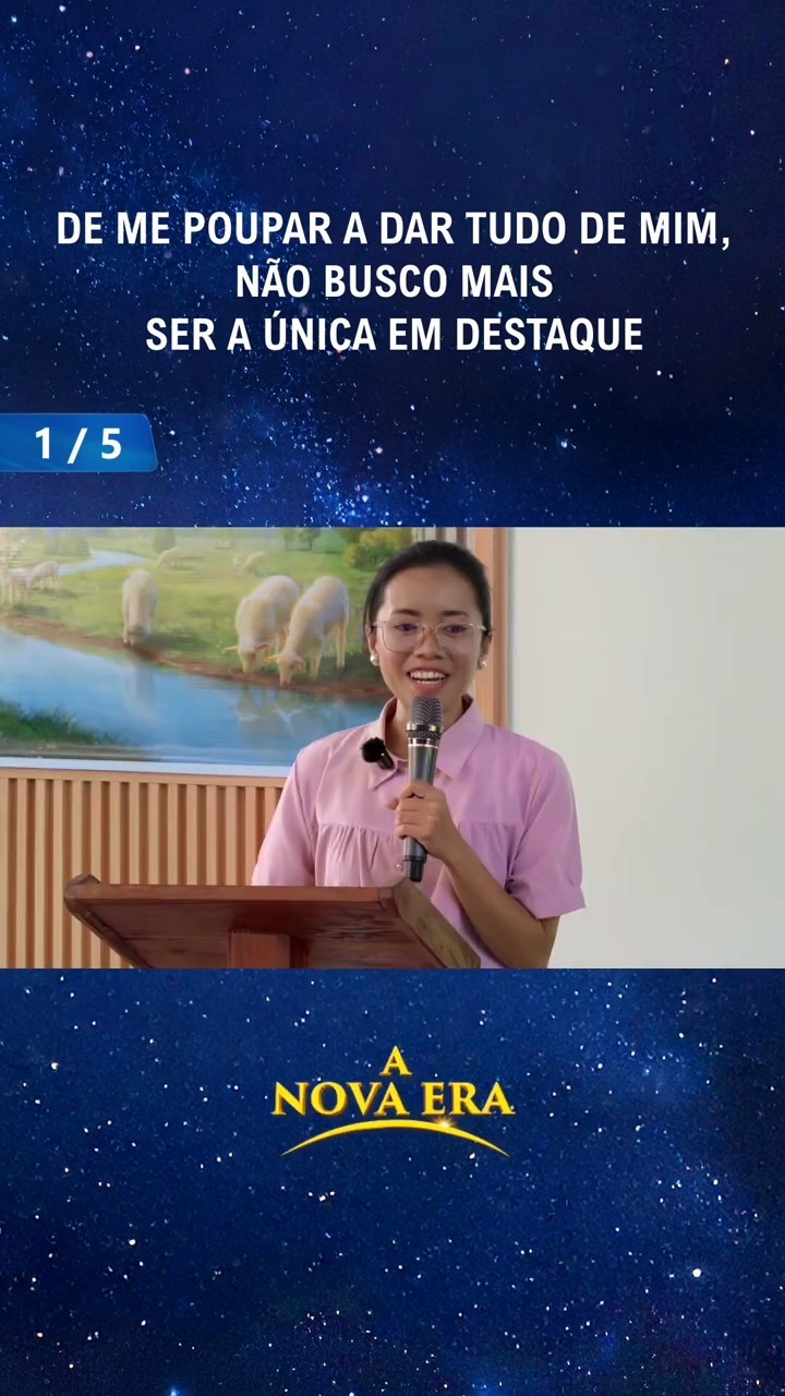 De me poupar a dar tudo de mim, não busco mais ser a única em destaque (1/5)