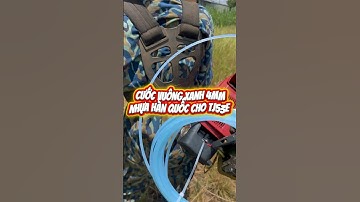 Test cước cắt cỏ Vuông 4mm màu Xanh Nhựa Hàn Quốc với Kawasaki TJ53E quá êm #maynongnghiepxanh