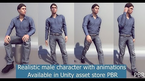 Realistic Male Character with animations on Unity Asset store