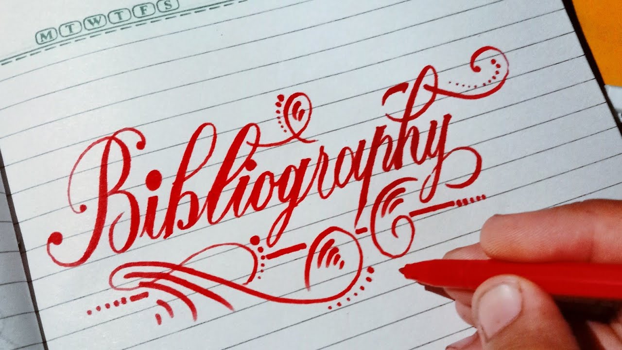 biography written in calligraphy