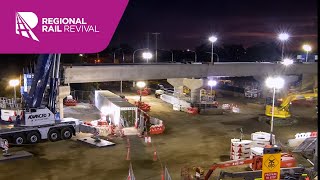 Surf Coast Highway rail bridge installation timelapse
About Rail Projects Victoria
Rail Projects Victoria (RPV) is the Victorian Government body responsible for the development and delivery of the Metro Tunnel Project, Regional Rail Revival, Melbourne Airport Rail, and the Sunbury Line Upgrade.
Learn more:
Visit the Rail Projects Victoria website: http://railprojects.vic.gov.au
Visit the Metro Tunnel website: https://metrotunnel.vic.gov.au
Visit the Regional Rail Revival website: https://regionalrailrevival.vic.gov.au
Visit the Melbourne Airport Rail website: https://airportrail.vic.gov.au/
Visit the Sunbury Line Upgrade website: http://sunburylineupgrade.vic.gov.au/
Like the Metro Tunnel on Facebook: https://facebook.com/metrotunnel
Like Regional Rail Revival on Facebook: https://facebook.com/regionalrailrevival
Like Melbourne Airport Rail on Facebook: https://facebook.com/melbourneairportrail
Like Sunbury Line Upgrade on Facebook: https://www.facebook.com/sunburylineupgrade
Follow @metrotunnelvic on Twitter: https://twitter.com/metrotunnelvic
Follow @metrotunnelvic on Instagram: https://instagram.com/metrotunnelvic
Follow @metrotunnelart on Instagram: https://www.instagram.com/metrotunnelart
Follow @regionalrailrevival on Instagram: https://www.instagram.com/regionalrailrevival/ Surf Coast Highway rail bridge installation timelapse