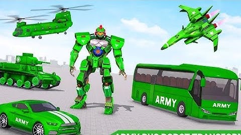 LIVE Army Tank Robot Car Transformer Games