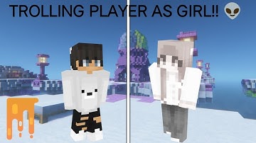 Trolling players as egirl in nethergames bedwars👽👽