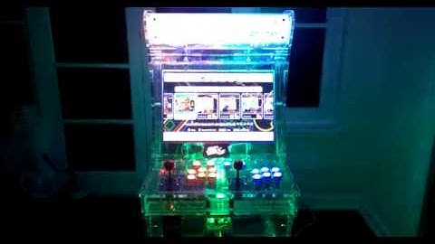Transparent Arcade Machine powered by SNES Classic Mini.