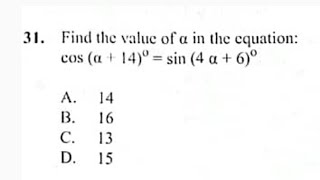 WAEC 2023 | Objective Question 31 to 35
