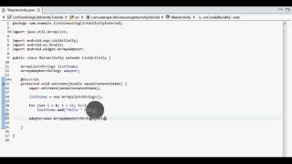 Tutorial 2 Simple Android ListView Using ListActivity