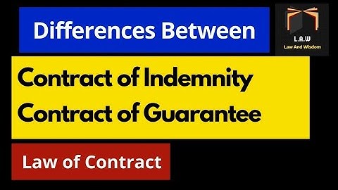Differences between Indemnity & Guarantee || Engr. Advocate Ayaz Noor