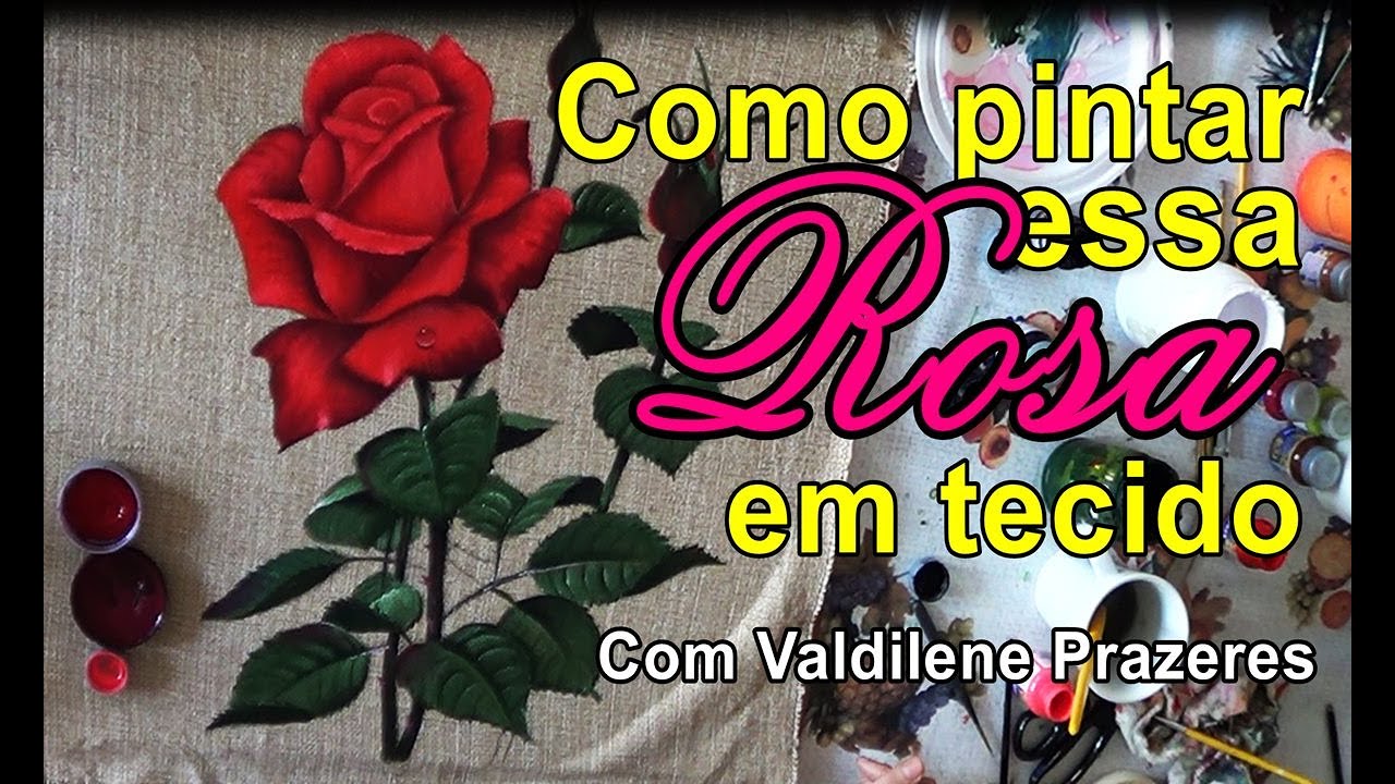 Como pintar rosas em tecido