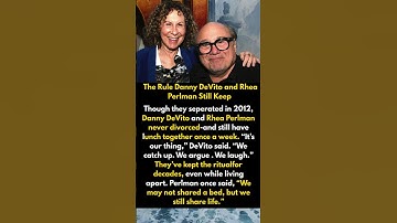 The Rule Danny DeVito and Rhea Perlman Still Keep #DannyDeVito #RheaPerlman