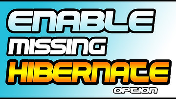 Windows 10 - How to Enable Missing Hibernate option on Power Menu !