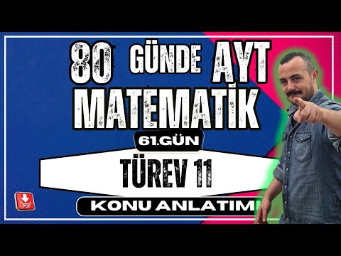 🟥 TÜREV 11 ✅  Parçalı Fonksiyonun Türevi | 80 Günde AYT Matematik | AYT Matematik Kampı