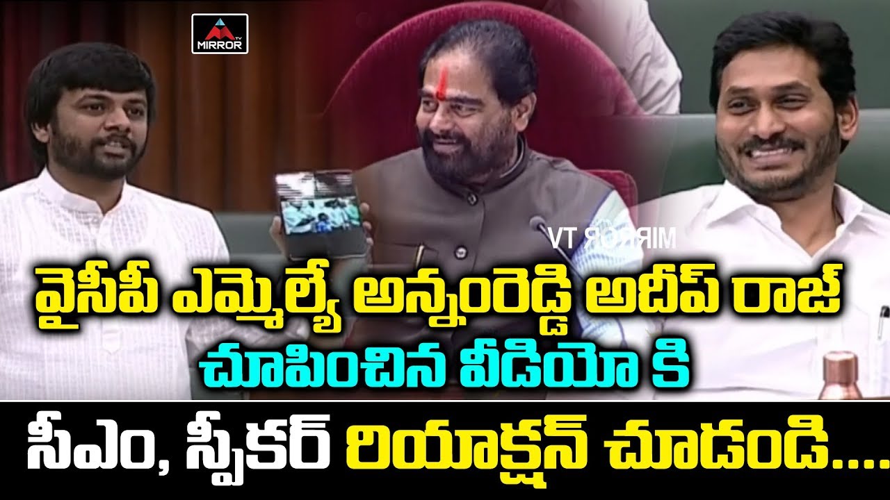 YCP MLA Annamreddy Adeep Raj Speech About English Medium Bill At AP ...