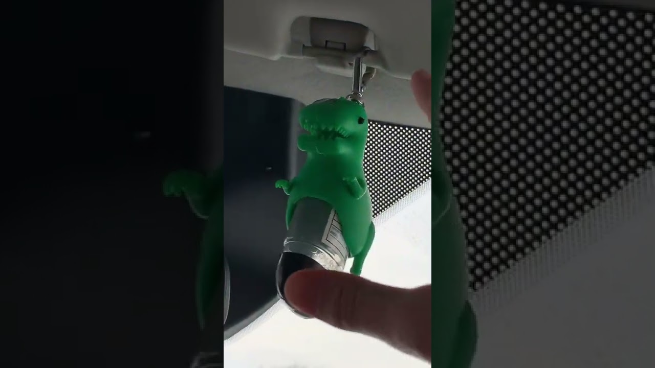 •This hand sanitizer dino makes a weird sound•