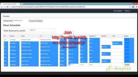 Import CSV Data into WebDB Database by Html5   COE of DeepBiz