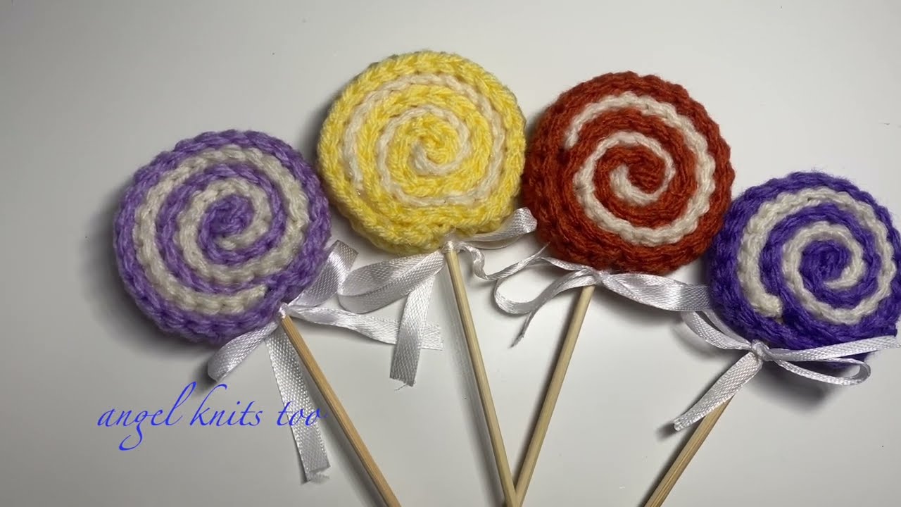 Crochet Lollipop | crochet candy #handmade #candy #easy