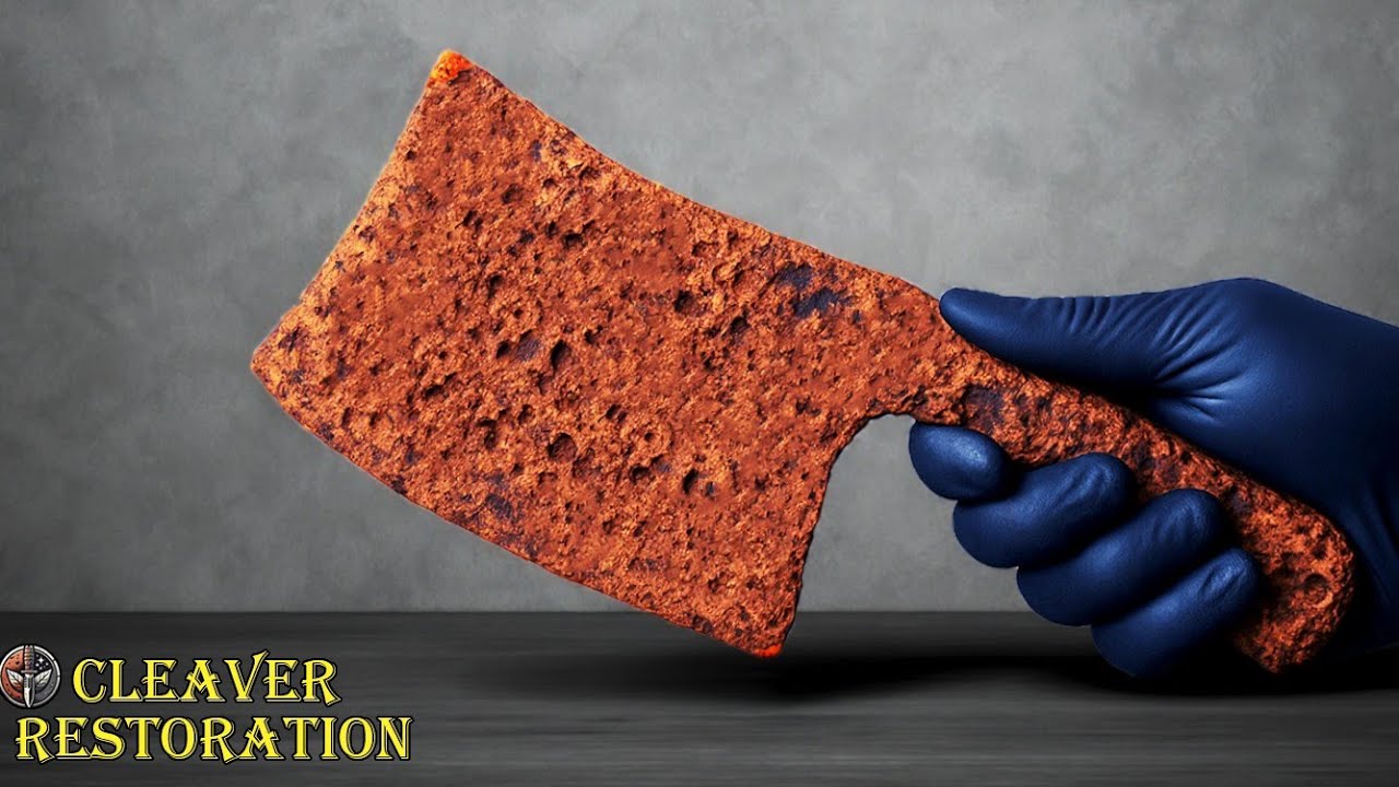 "Restoration of a Very Rusty Old Cleaver – Amazing Transformation!"