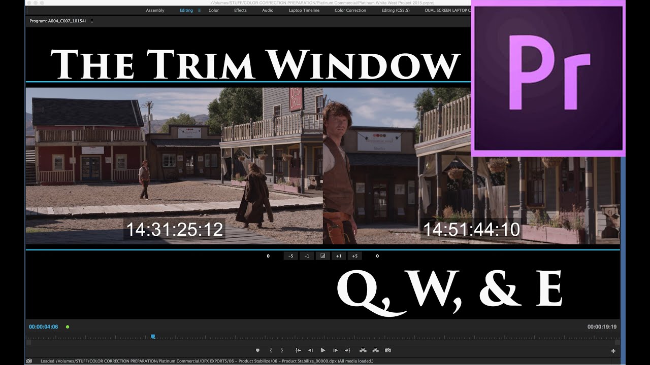 Episode 14 The Trim Window & Shortcuts Tutorial for Adobe Premiere