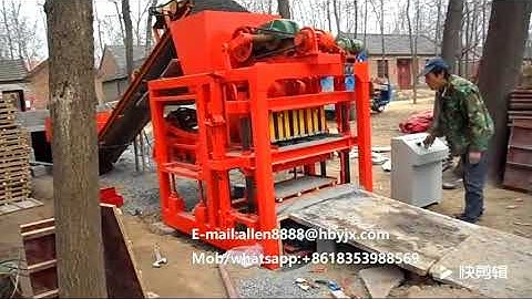 QTJ4 28 semi automatic concrete cement block brick making machine