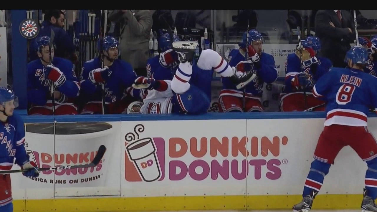 mitchell in the rangers bench and exit with a big smile