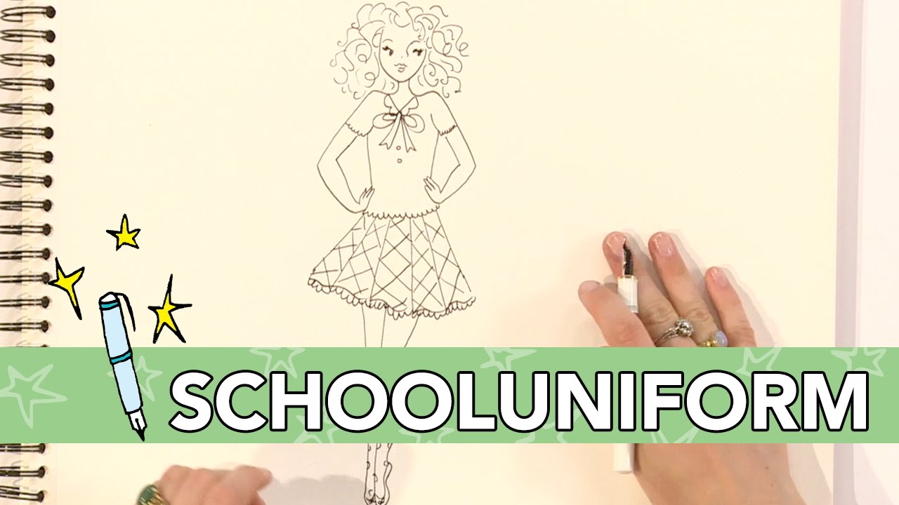 Verwonderend Jill - DIY: Schooluniform tekenen - YouTube RY-49