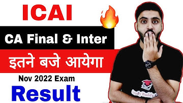 Expected Result Time for CA Inter final result Nov 2022 icai result ca final result nov 22