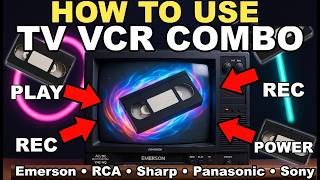 How To Use Old TV VCR Combo (Emerson, RCA, Sharp, Sony, Panasonic) - Easy Tutorial Net Worth