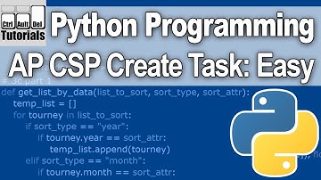 AP Computer Science Principles - Create Task - Easy Example - 2021
