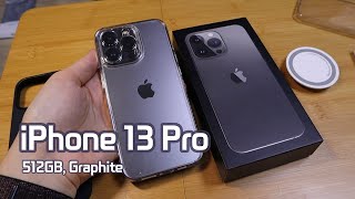 아이폰13 프로 그래파이트, 무보정 영상, 시네마틱 모드 iPhone13 Pro Graphite 512gb Unboxing📱