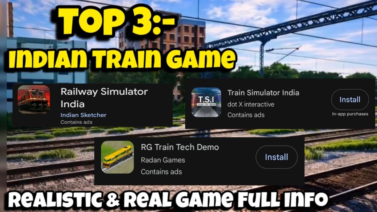 Railway Simulator India | Realistic & Real Game Full Info ☑️😊￼