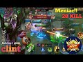 CLINT MENIAC!! + 28 kills - build clint tersakit 2024 - top 1 global Clint - MLBB
