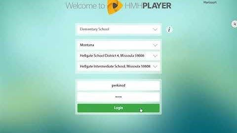 Logging on to HMH Player