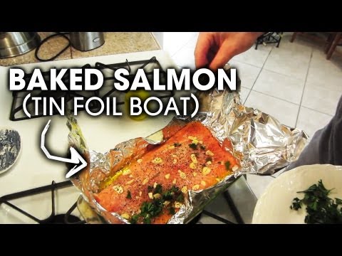 oven-baked-salmon-in-tin-foil-boat-(simple-and-easy)