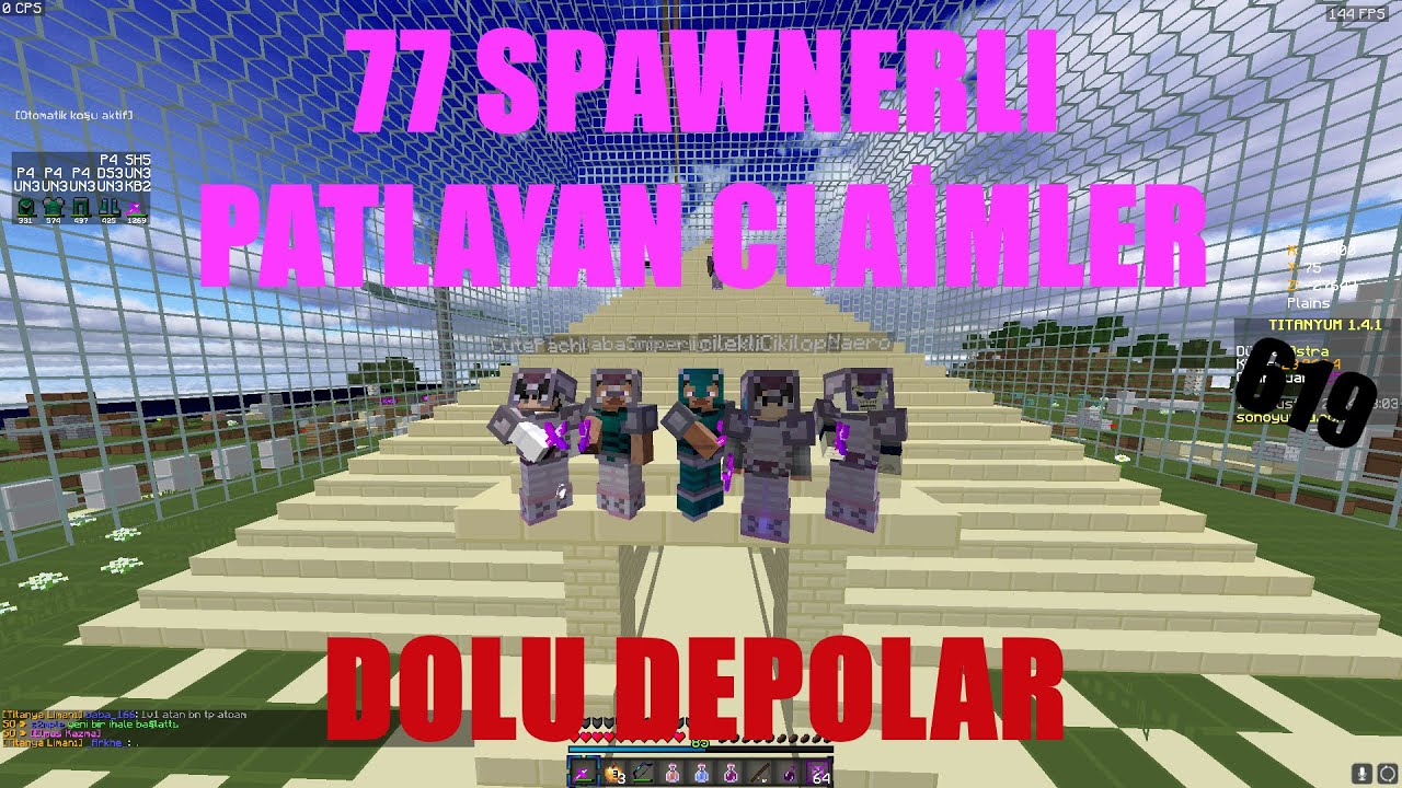 77 SPAWNERLI PATLAYAN CLAİMLER CASUS PVP #sonoyuncutitanyum