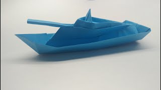 American warship. Origami Battleship "Texas". How to make ship with paper. Gấp tàu chiến bằng giấy.