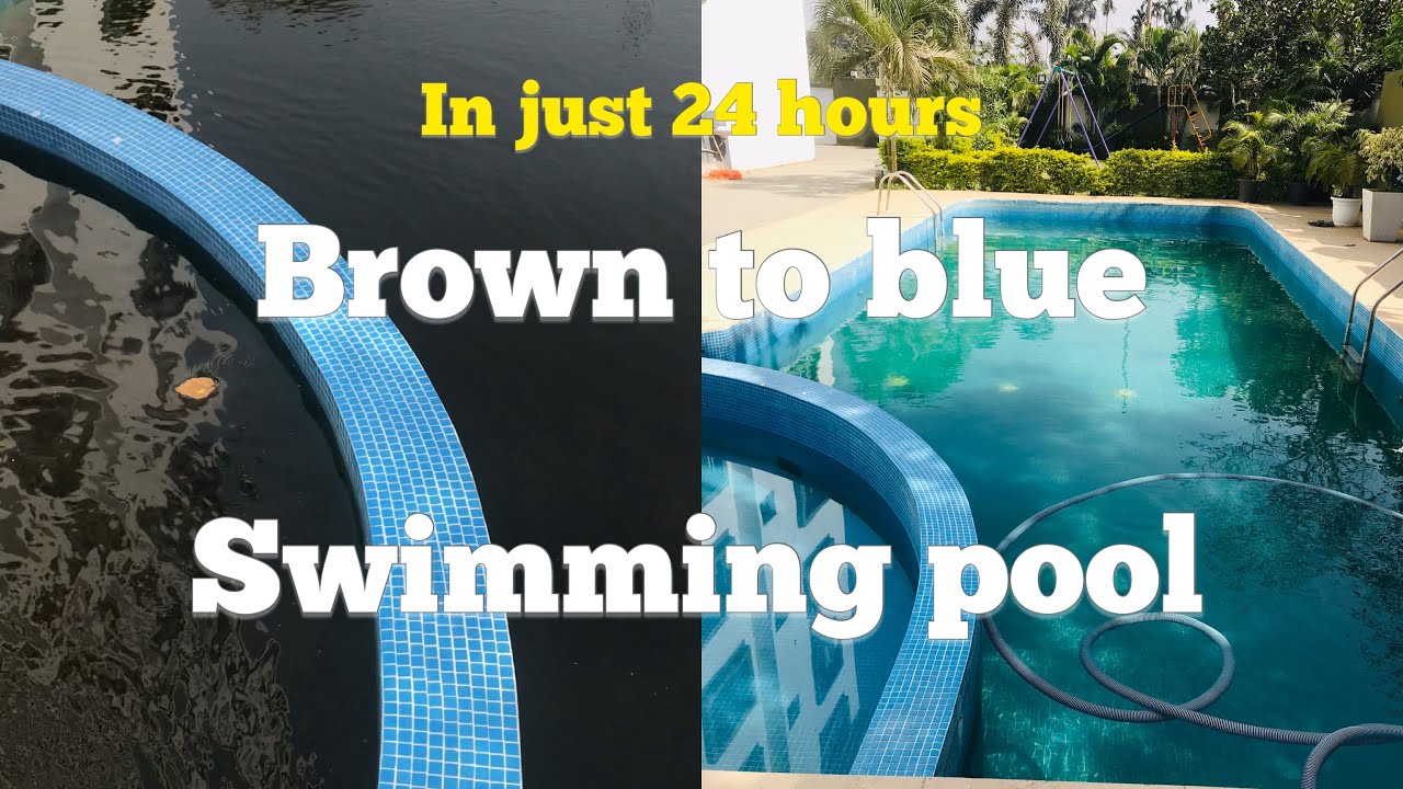 How to turn Brown swimming pool to Blue swimming pool #shorts - YouTube