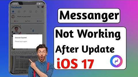 Facebook Messenger not Working After iOS 17 Update || 2024