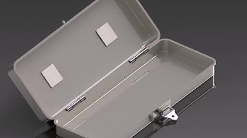 Autodesk Inventor Render Folding Metal Silver Box Animation