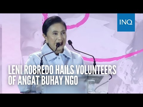 Leni Robredo hails volunteers of Angat Buhay NGO