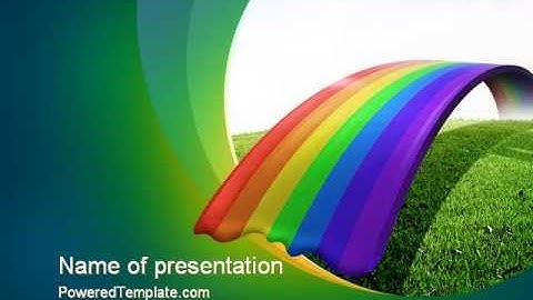 Rainbow Bridge PowerPoint Template by PoweredTemplate.com