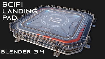 Sci-Fi Landing Pad - Blender 3.4