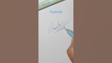 Ganesh name #signature #trending #namesign #unique #viral #calligraphy #shorts