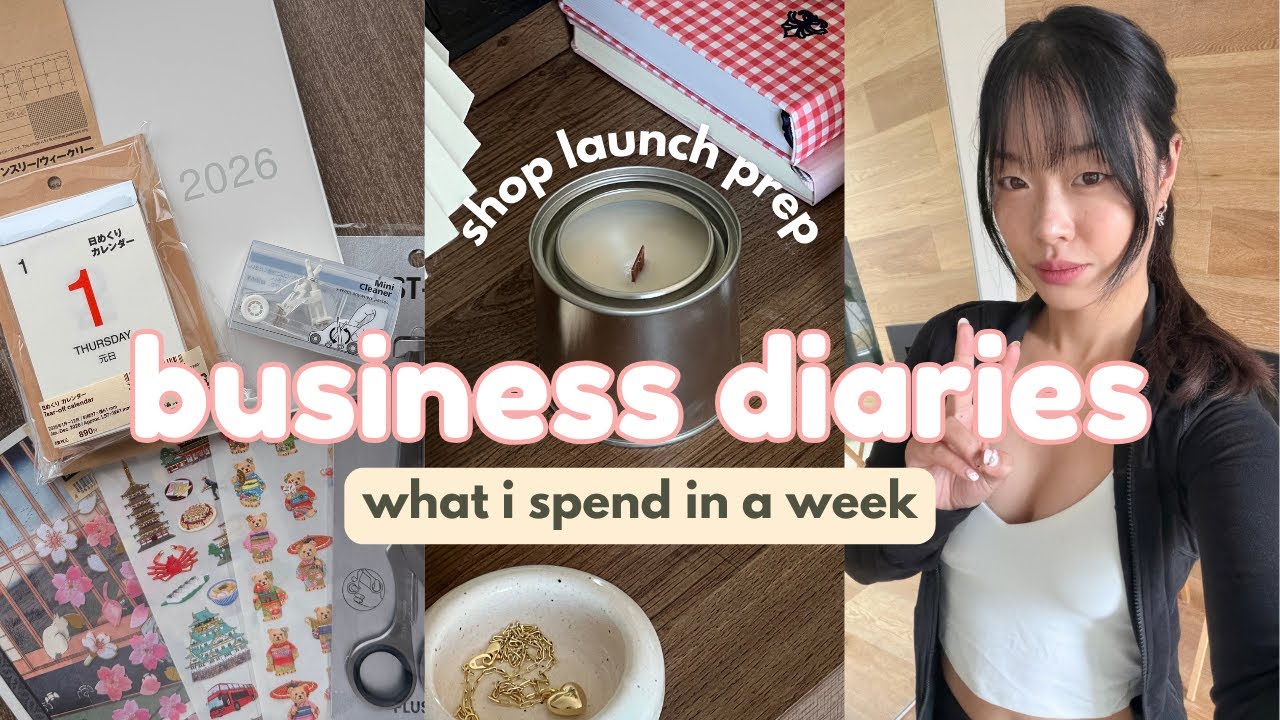 WHAT I SPEND IN A WEEK AS A 27 YEAR OLD BUSINESS OWNER 💸 *realistic* valentines launch prep