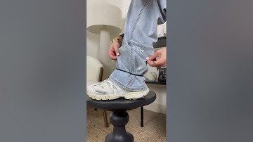 How to fix ANY TOO LONG JEANS/PANTS 👖🤯 #shorts #fashion #hack #outfit #grwm #howto #tiktok bobrownn