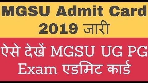How to Download Practical Admit Card B.A/B.SC/B.COM MGSU Bikaner !!