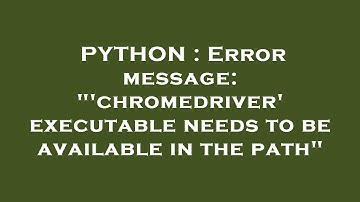 PYTHON : Error message: "