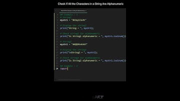 Check If All the Characters in a String Are Alphanumeric in Python | Python Examples | Tutorial