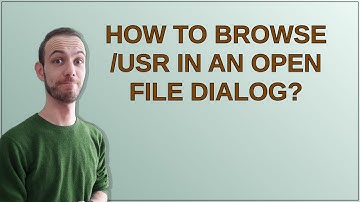 Apple: How to browse /usr in an Open File dialog?