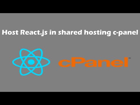 How to host your React.js project in a shared hosting C-Panel