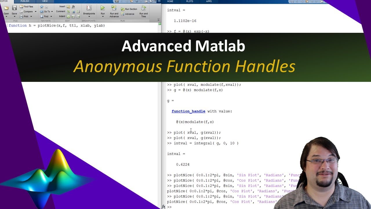 Anonymous Function Handles In Matlab - Advanced Matlab Tutorial